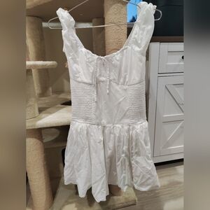 Hollister White Ruffled Dress Size S